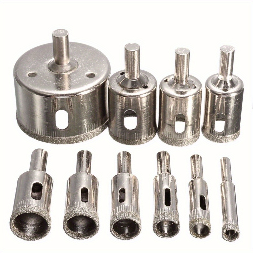 Power Tools Used - 10 Piece Diamond Coated Drill Set