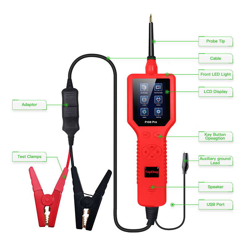 Newest Topdiag Power Probe P10 - Power Tools Red ulasan dan harga