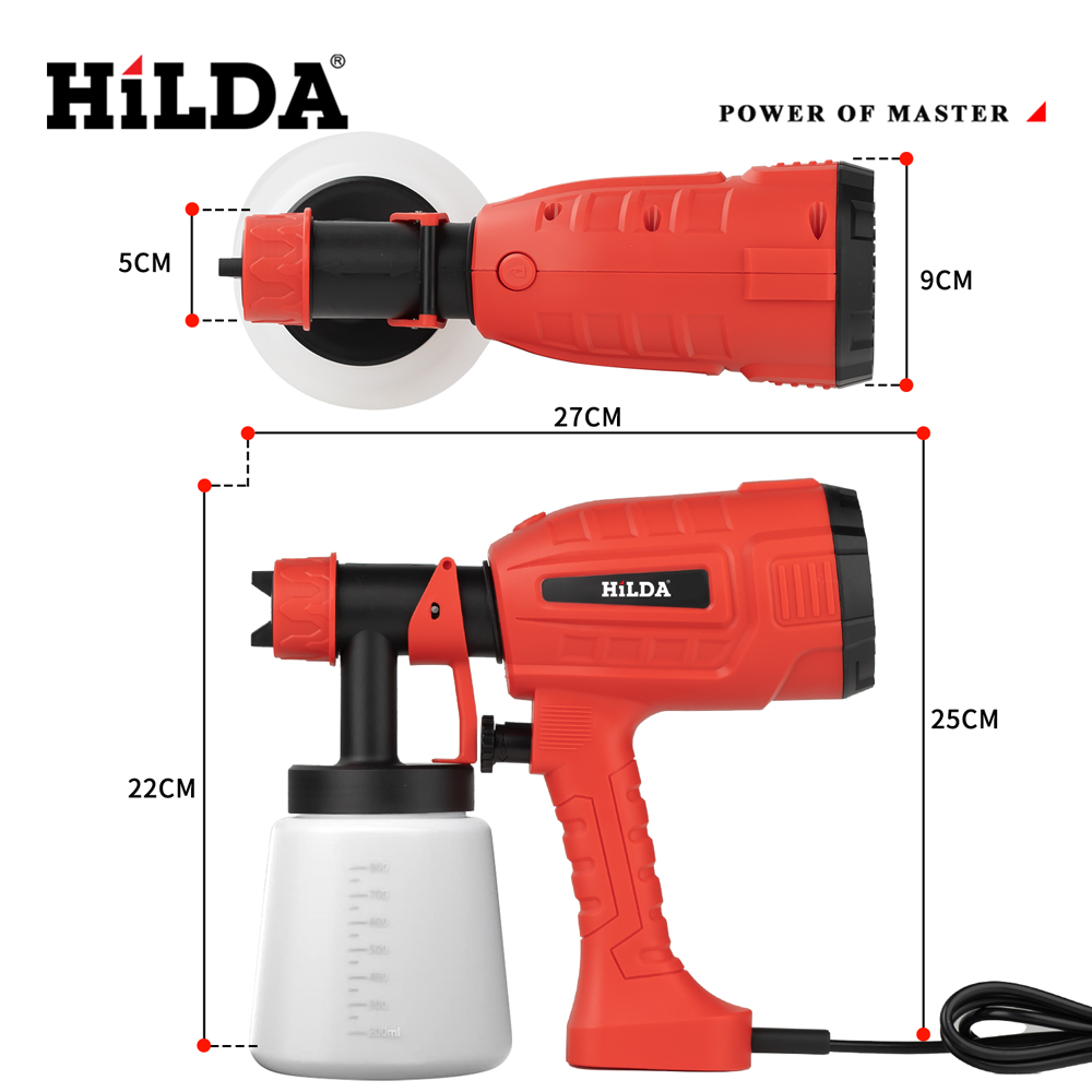 HILDA 800ML Electric Spray Gun - Power Tools Red ulasan dan harga