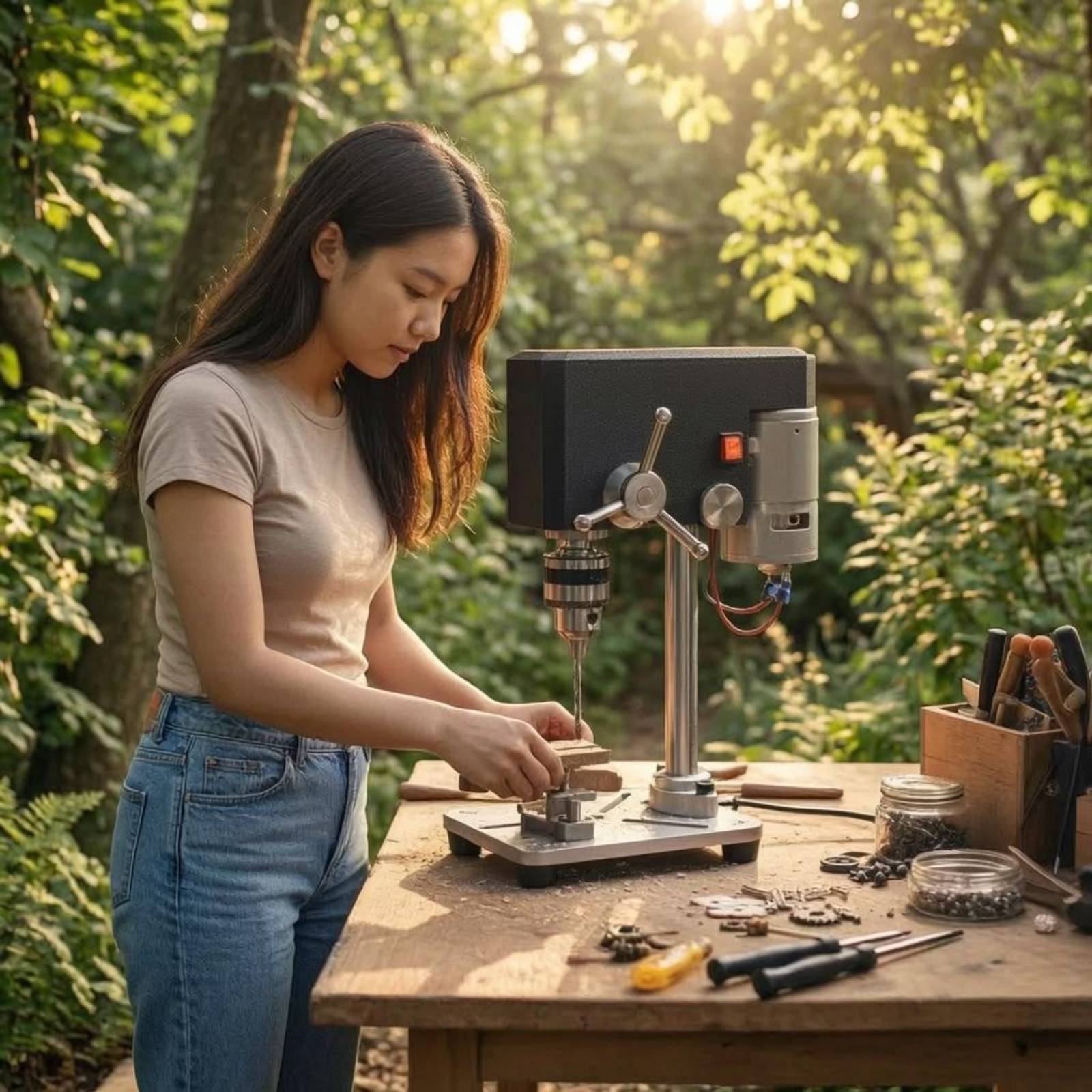 Mini Bench Drill Press Small S - Power Tools Portable ulasan dan harga