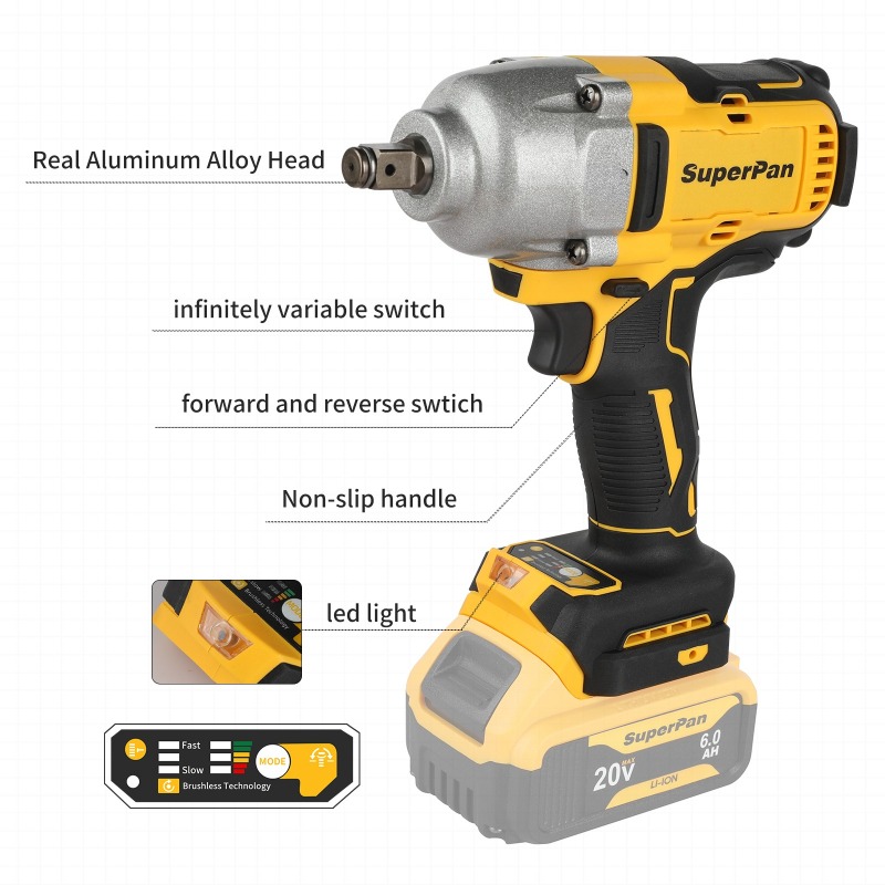 Brushless Cordless Impact Wren - Power Tools Impact Wrench ulasan dan harga