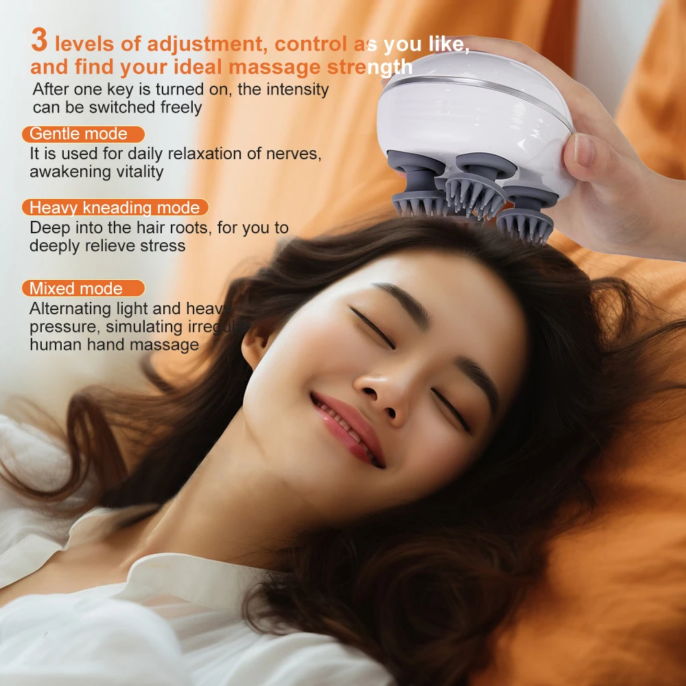 Head Scalp Massager with 4 Kne - Power Tools Red ulasan dan harga