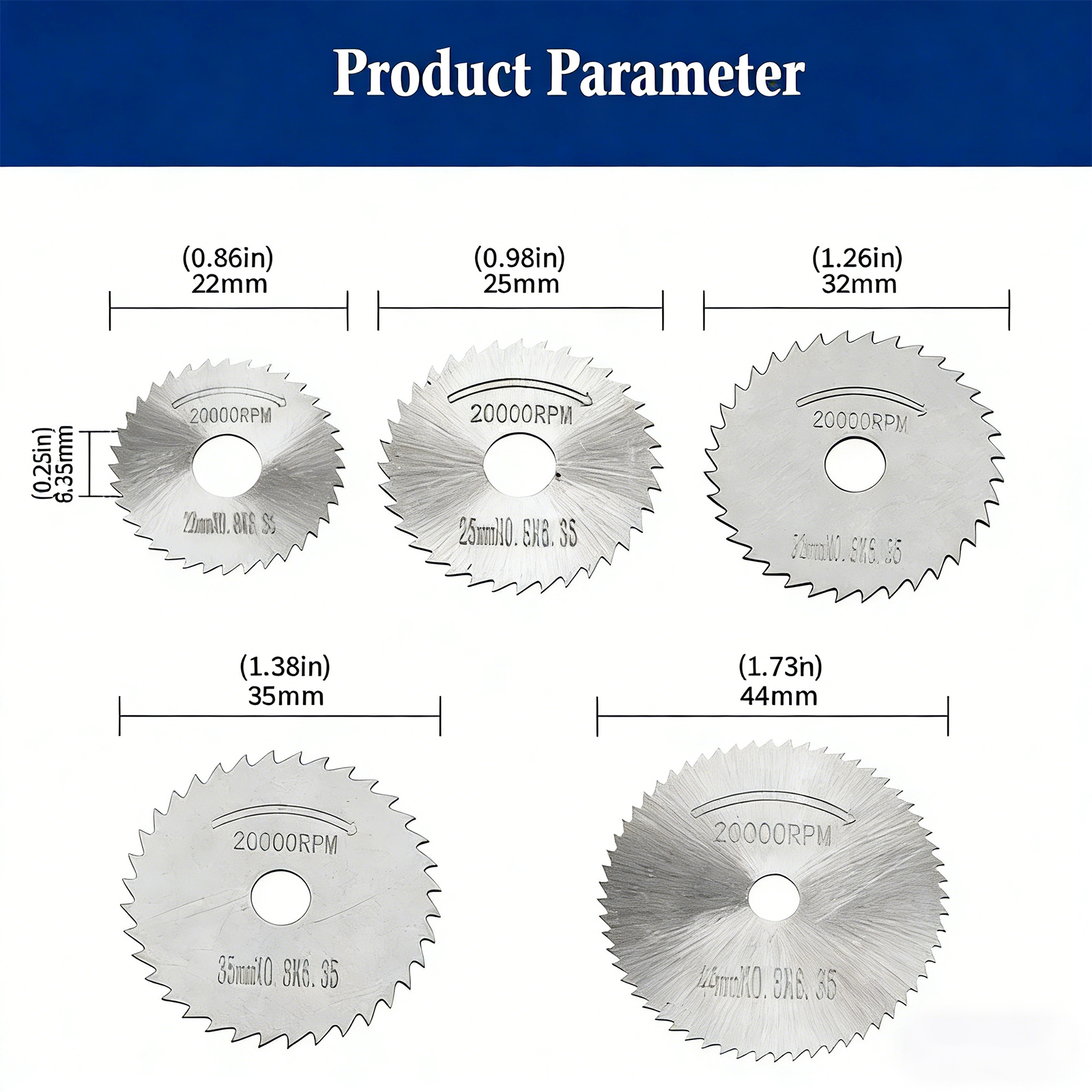 High Speed Steel Saw Disc 6Pcs - Power Tools Parts ulasan dan harga