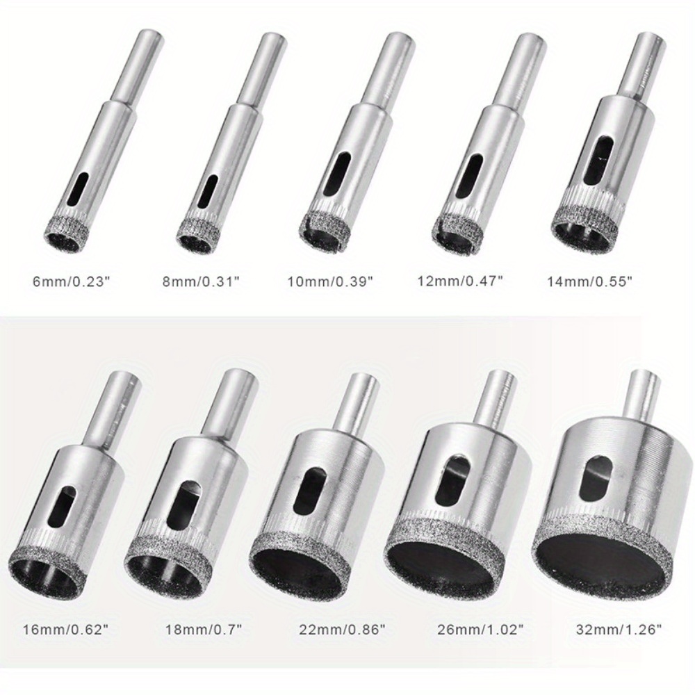 10 Piece Diamond Coated Drill  - Power Tools Used ulasan dan harga