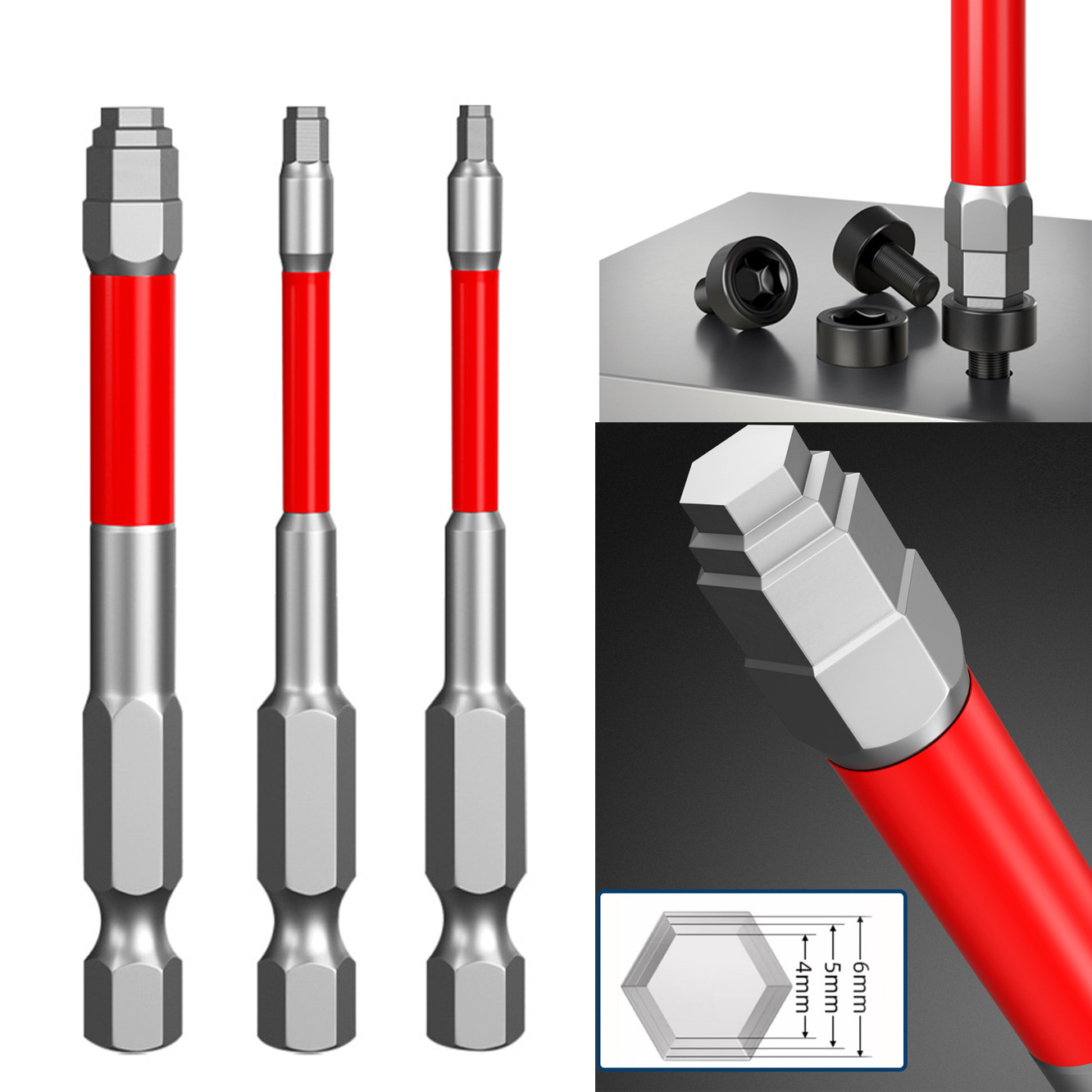 Red S3 Titanium Plated Hex Scr - Power Tools Red ulasan dan harga